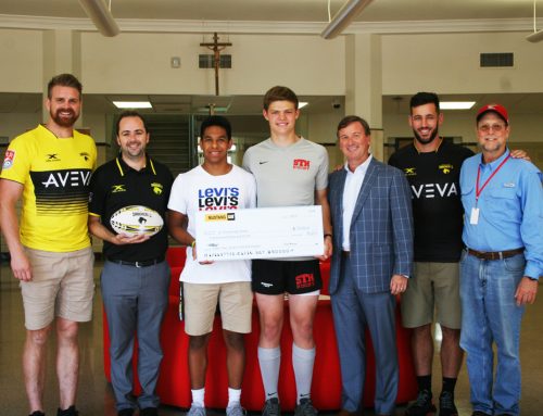 Mustang CAT and Houston Sabercats raise funds for St. Thomas Rugby program