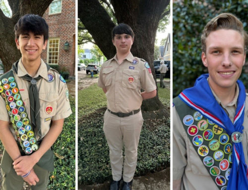 Celebrating New Eagle Scouts: Evan Loera ’26, Joe Keusenkothen ’27, and George Henry Lane ’24